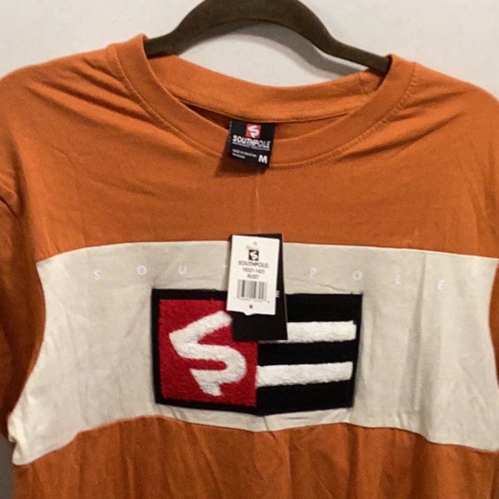 South Pole Mens rust and cream, Graphic T-Shirt